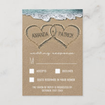 Hört in der Sandstrandküste Hochzeitskarten von RS