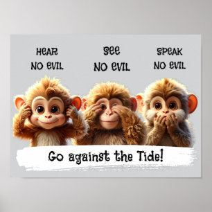 Hört kein Übel sehen kein Übel sprechen Kein Übel Poster