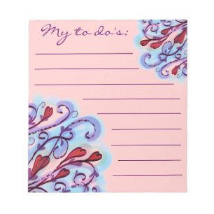 Hört künstlerisches Design-Notizblock im Swirre Notizblock