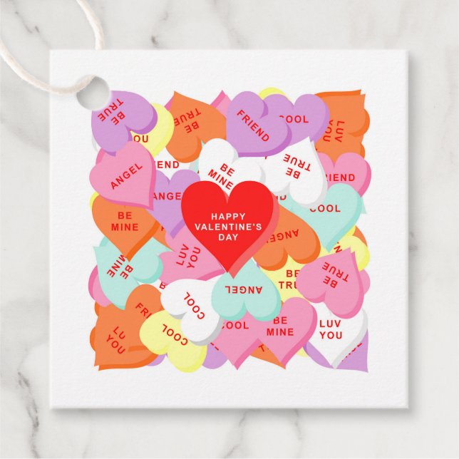 Hört mit euren Redewendungen Valentinstag Geschenk Geschenkanhänger (Vorderseite)