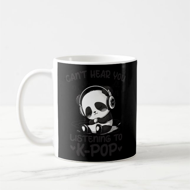Hört nicht auf Kpop Panda K-Pop Merch Kaffeetasse (Links)