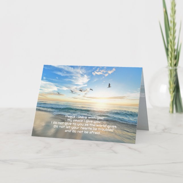 Hört nicht bedrängt Peace Scripture Card Karte (Vorderseite)