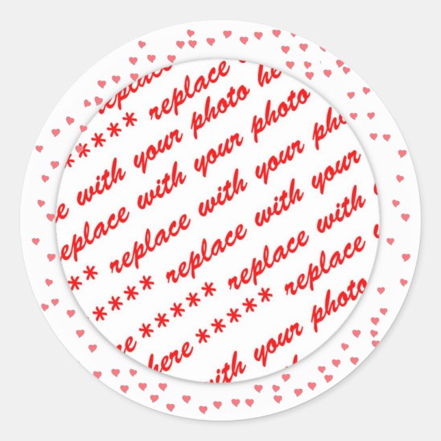 Hört um eure Fotovorlage herum Runder Aufkleber (Vorderseite)