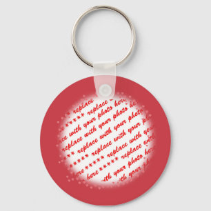 Hört um eure Fotovorlage herum Schlüsselanhänger