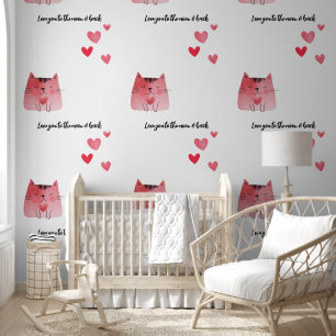 Hört und Katzen Liebe zum Mond Tapete