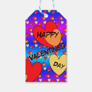 Hört Valentinstag Kust. BG Color Gift Tags Geschenkanhänger