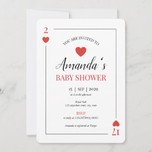 Hört, wie Valentinstag Babydusche spielt Einladung