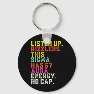 Hört zu, Rizzlers, dieser Sigma hat 67 Aura-Energi Schlüsselanhänger