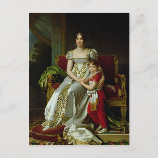 Hortense de Beauharnais und ihr Sohn Postkarte (Vorderseite)