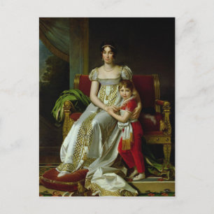 Hortense de Beauharnais und ihr Sohn Postkarte