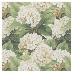 Hortensie Aquarell Blumen Boho Retro-Blüten Stoff