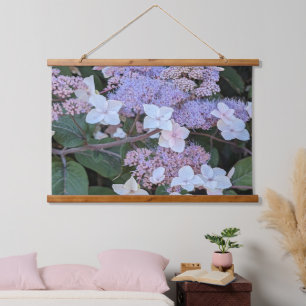Hortensie Aspera Blumen Floral Wandteppich Mit Holzrahmen
