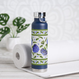 Hortensien Blumen Botanisches Florales Design Trinkflasche