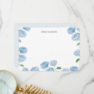 Hortensien-Blumen-Malstationery mit individuellem Dankeskarte