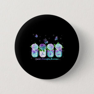 Hortensien-Blumen-Schmetterling-Suizidpräventionsb Button