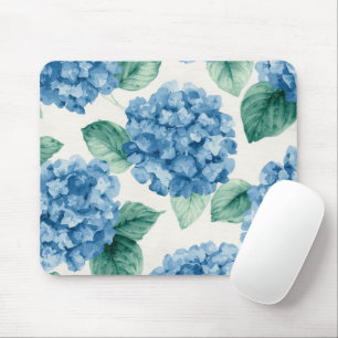 Hortensien-Blüten Aquarell Botanische Blüten Mousepad