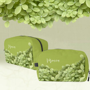 Hortensien-Blüten mit individuellem Namen Waschbeutel