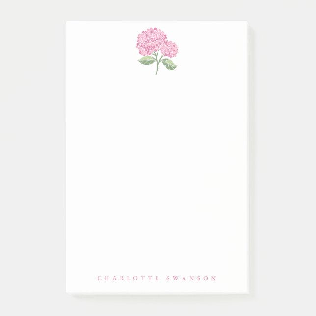 Hortensien-Garten Post-it Klebezettel (Vorderseite)