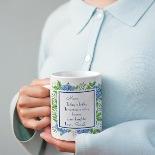 Hortensien Geschenke der Braut an die Mutter der B Kaffeetasse