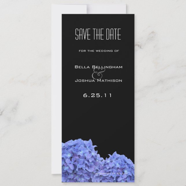 Hortensien Save-the-Date-Ankündigung Save The Date (Vorderseite)