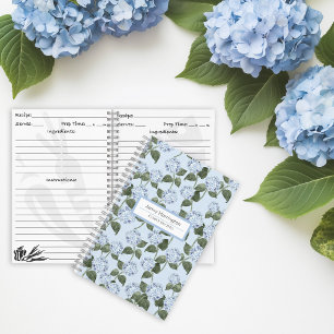 Hortensien Sommergarten Blassblaue Familienrezepte Notizbuch