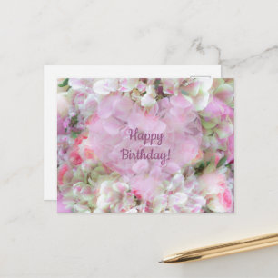 Hortensien und Rosen - Vintage-Sträußchen in Öl    Postkarte