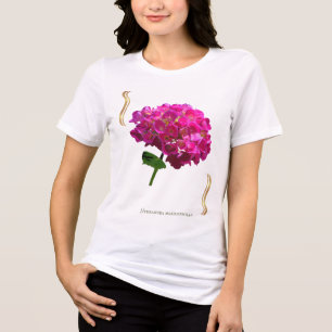 Hortensienblüte – Vintage-Botanik Fuchsia Tri-Blend Shirt