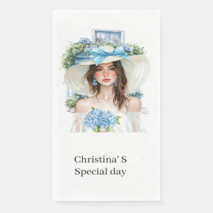 Hortensienblüten Flora Florist Liebhaber Aquarell Serviette