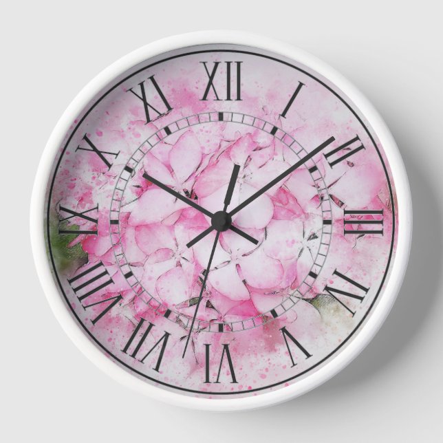 Hortensienuhr Uhr (Vorderseite)