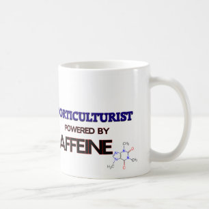 Horticulturist angetrieben durch Koffein Kaffeetasse