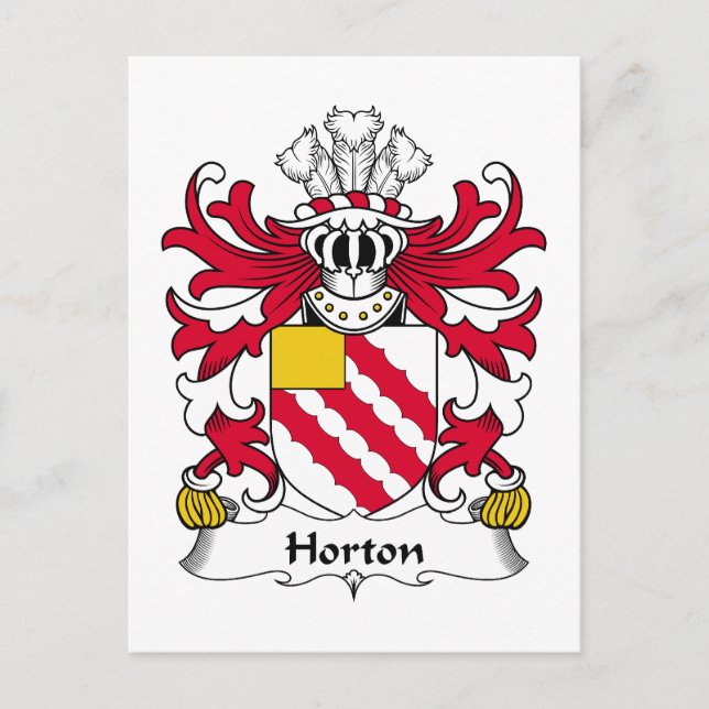 Horton Familienwappen Postkarte (Vorderseite)