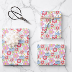 Horton hört A Who   Muster der Blume Pastel Geschenkpapier Set