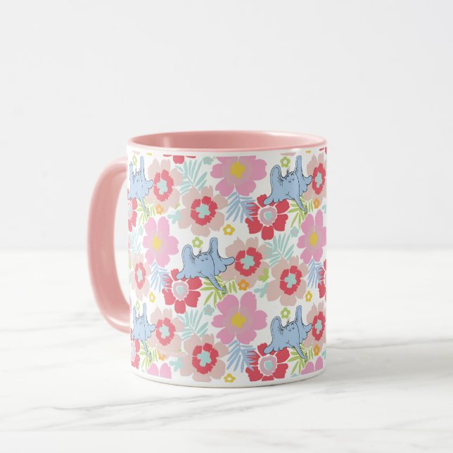 Horton hört A Who | Muster der Blume Pastel Tasse (Vorderseite Links)