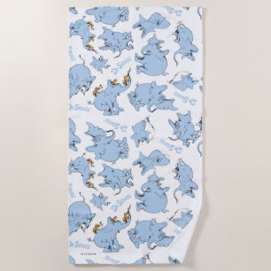 Horton hört ein Hu Mützenmuster Strandtuch