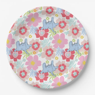 Horton Hört Ein Hu Pastell-Blumenmuster Pappteller