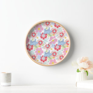 Horton Hört Ein Hu Pastell-Blumenmuster Uhr