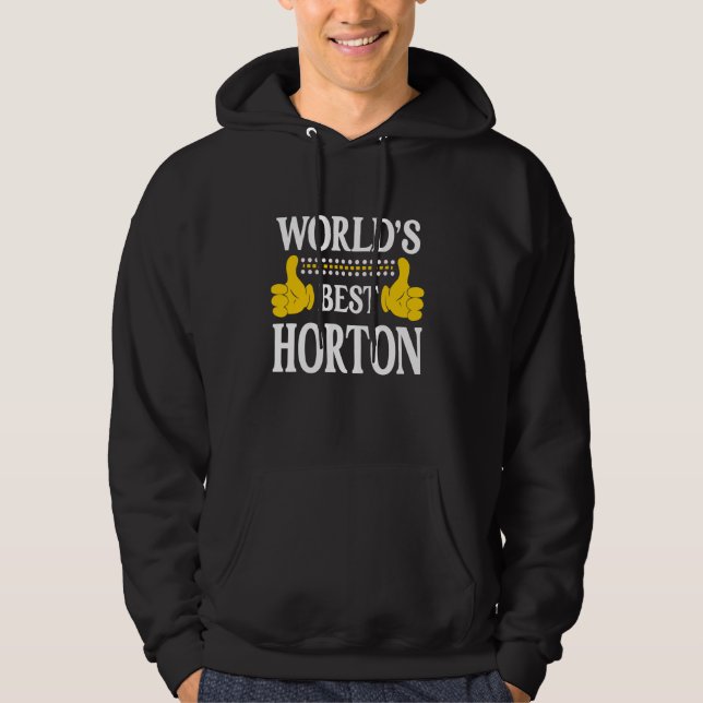 Horton Nachname Team Familie Nachname Weltbeste Hoodie (Vorderseite)