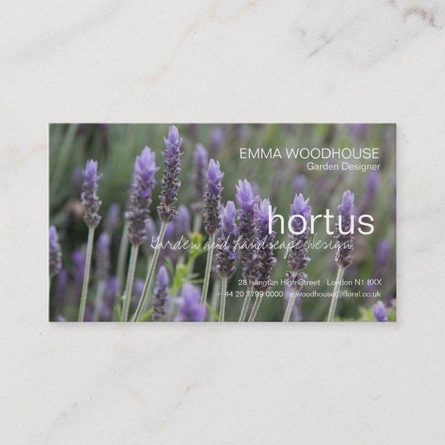 Hortus - Lavendel-Visitenkarte Visitenkarte (Vorderseite)