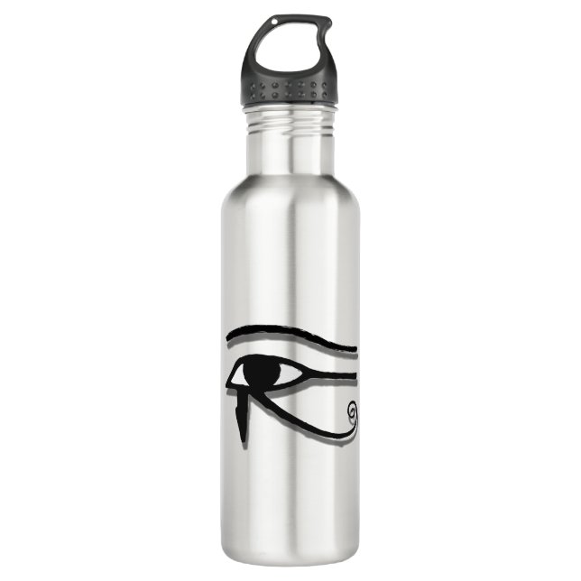 Horus Ägyptische Symbolfarbe Zeichnend Auge Edelstahlflasche (Vorderseite)
