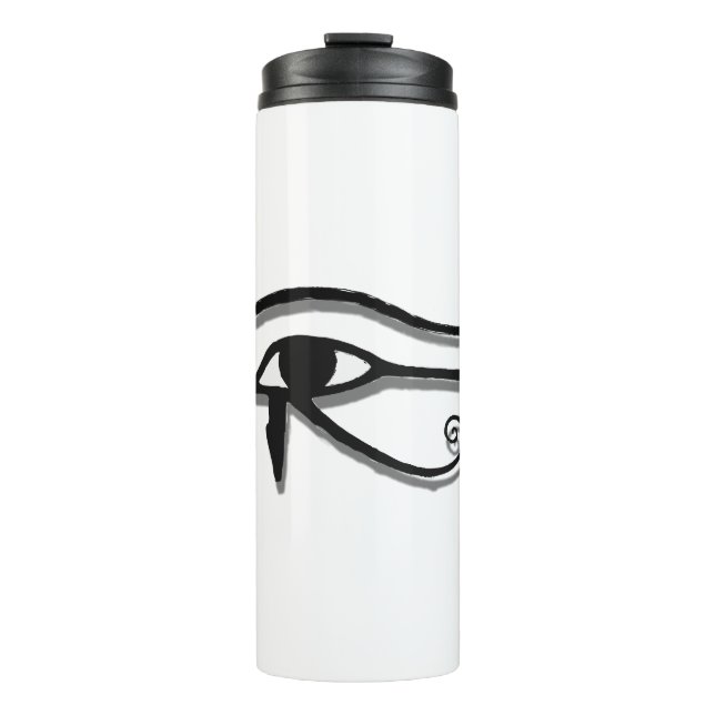 Horus Ägyptische Symbolfarbe Zeichnend Auge Thermosbecher (Vorderseite)