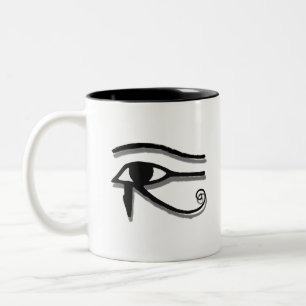 Horus Ägyptische Symbolfarbe Zeichnend Auge Zweifarbige Tasse
