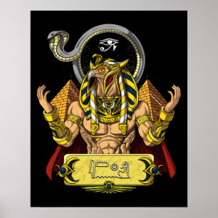 Horus Ägyptischer Gott Ra Pyramids Antike Mytholog Poster
