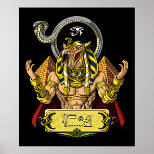 Horus Ägyptischer Gott Ra Pyramids Antike Mytholog Poster