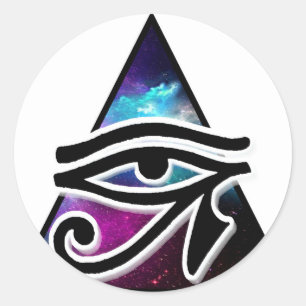 Horus-Ägyptisches Schutzsymbol Runder Aufkleber