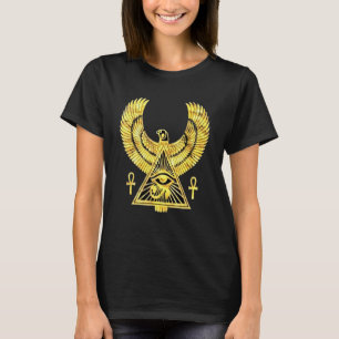Horus-Auge Ägyptisches Symbol und das Pyramiden-Au T-Shirt