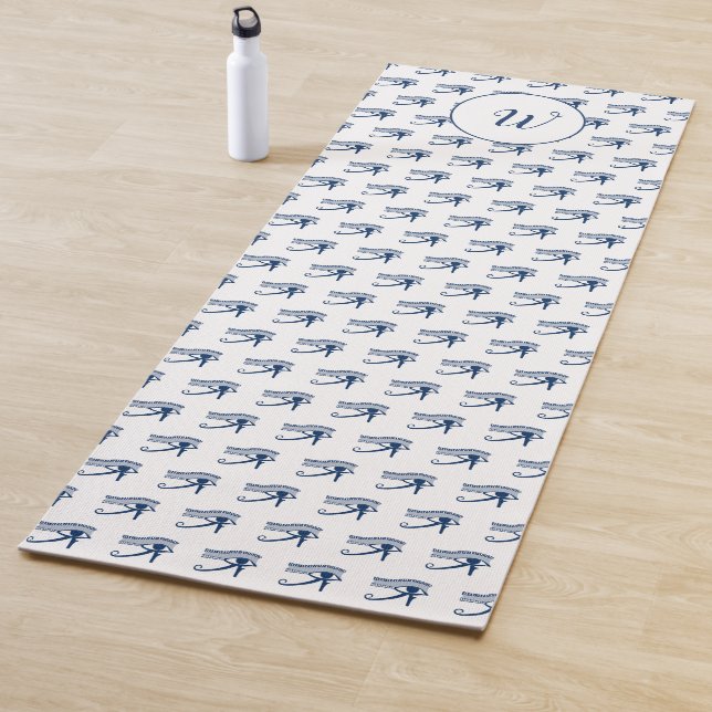 Horus Blue White Gemustert Yogamatte (Beispiel)