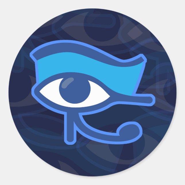Horus Eye Runder Aufkleber (Vorderseite)