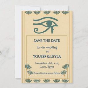 Horus Lotus Gold Save the Date Einladung