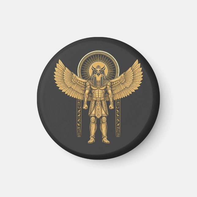 Horus mit Sonnenscheibe Magnet (Vorne)