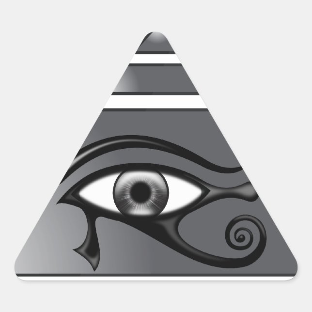 Horus pyramidisiert dreieckiger aufkleber (Vorderseite)